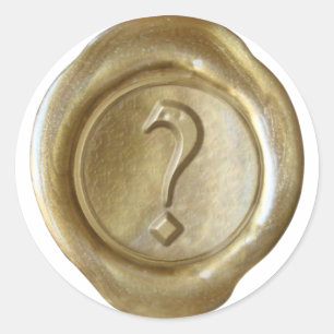 Wax Seal Monogram - Goud - Oud Engels? - Ronde Sticker