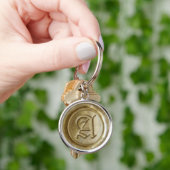 Wax Seal Monogram - Goud - Oude Engelse A - Sleutelhanger (Hand)