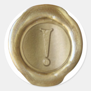 Wax Seal Monogram - Goud - Victoriaans! - Ronde Sticker