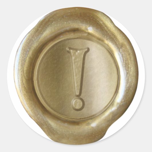 Wax Seal Monogram - Goud - Victoriaans! - Ronde Sticker (Voorkant)