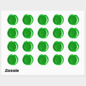 Wax Seal Monogram - Groen - Recyclen symbool - Ronde Sticker (Vel)