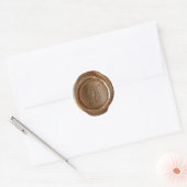 Wax Seal Monogram - Koper - Script X - Ronde Sticker (Envelop)
