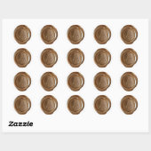 Wax Seal Monogram - Koper - Serf A - Ronde Sticker (Vel)