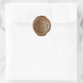 Wax Seal Monogram - Koper - Serif G - Ronde Sticker (Tas)