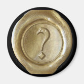 Wax Seal Monogram Magnet - Gold - Oud Engels - (Voorkant)