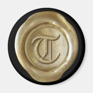 Wax Seal Monogram Magnet - Gold - Oud Engels -