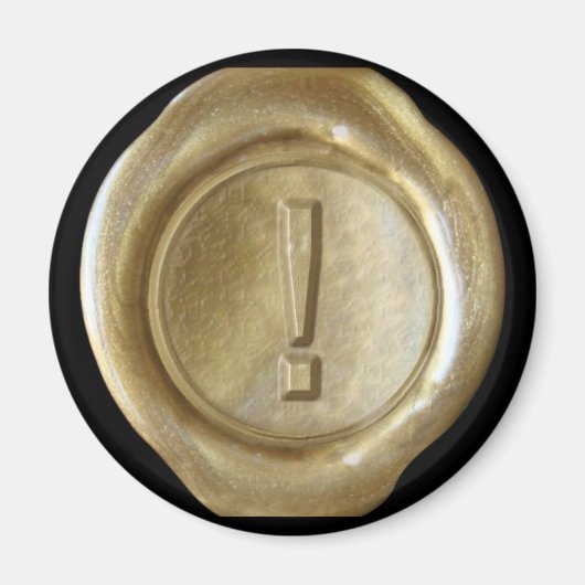 Wax Seal Monogram Magnet - Gold - Vette stijl - (Voorkant)