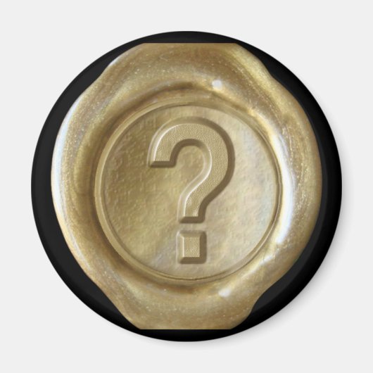 Wax Seal Monogram Magnet - Gold - Vette stijl - (Voorkant)