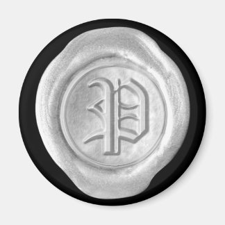 Wax Seal Monogram Magnet - Silver - Oud Engels -