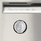 Wax Seal Monogram Magnet - Silver - Oud Engels - (Insitu (Vaatwasser))