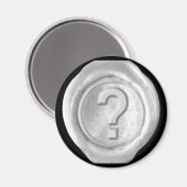 Wax Seal Monogram Magnet - Zilver - Vette stijl - (Voorkant / Achterkant)
