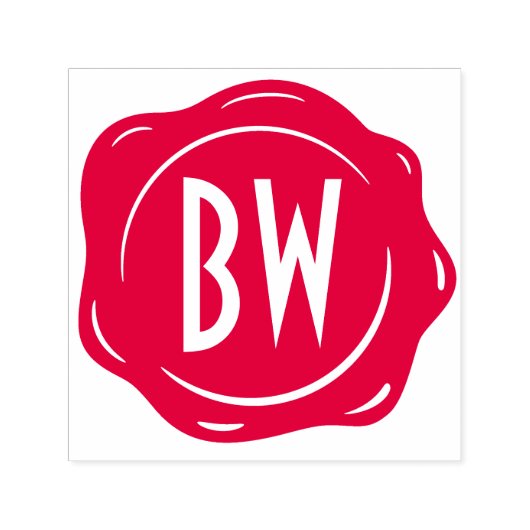Wax Seal Monogram Pas klassieke luxe aan Zelfinktende Stempel (Design)