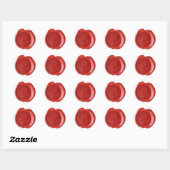 Wax Seal Monogram - Rood - Boulder B - Ronde Sticker (Vel)