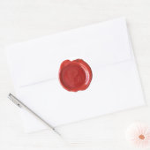 Wax Seal Monogram - Rood - Boulder B - Ronde Sticker (Envelop)
