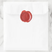 Wax Seal Monogram - Rood - Boulder O - Ronde Sticker (Tas)