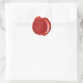 Wax Seal Monogram - Rood - Boulder X - Ronde Sticker (Tas)