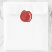 Wax Seal Monogram - Rood - Kruis - Ronde Sticker (Tas)