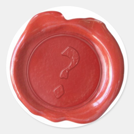 Wax Seal Monogram - Rood - Kunst? - Ronde Sticker (Voorkant)