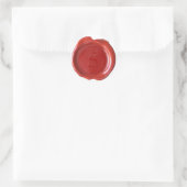 Wax Seal Monogram - Rood - Script $ - Ronde Sticker (Tas)