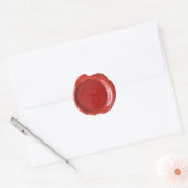 Wax Seal Monogram - Rood - Script $ - Ronde Sticker (Envelop)
