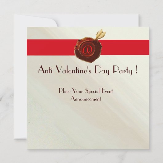 WAX SEAL MONOGRAM VAN DE PARTIJ WAX-SEAL RETRO ANT KAART (Achterkant)