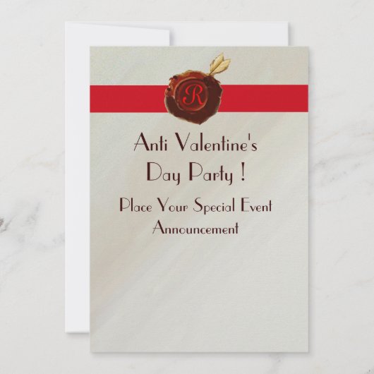 WAX SEAL MONOGRAM VAN DE PARTIJ WAX-SEAL RETRO ANT KAART (Achterkant)