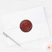 Wax Seal Rode Yin Yang Symbool Ronde Sticker (Envelop)