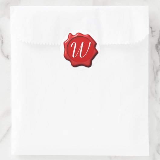 Wax Seal Ronde Sticker (Tas)