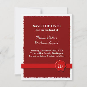 Wax Seal slaat de datum op Save The Date