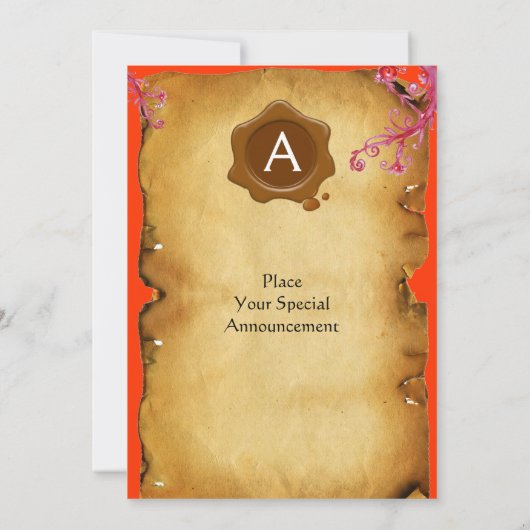 WAX SEAL-topaz Kaart (Achterkant)