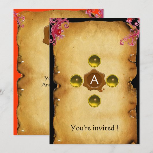 WAX SEAL-topaz Kaart (Voorkant / Achterkant)