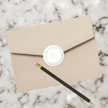 Wax Seal Wit Monogram A Initiaal