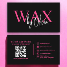 Wax Specialist Esthetician QR Code Hot Pink