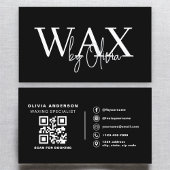 Wax Specialist Esthetician QR Code Zwart Wit Visitekaartje