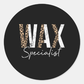 Wax Specialist Wax Esthetisch Luipaard Waxen Ronde Sticker