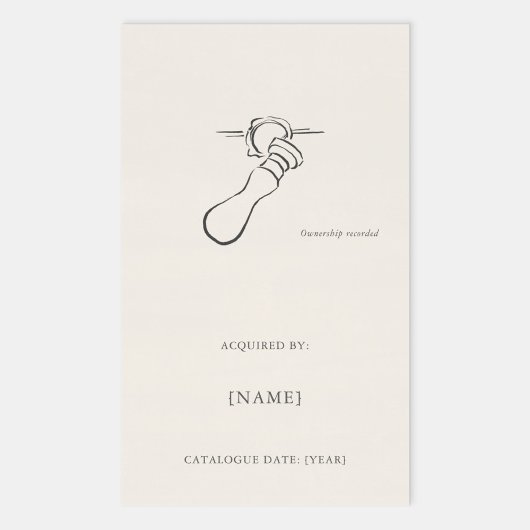 Wax Stamp Ex Libris Bookplate -Library Label 