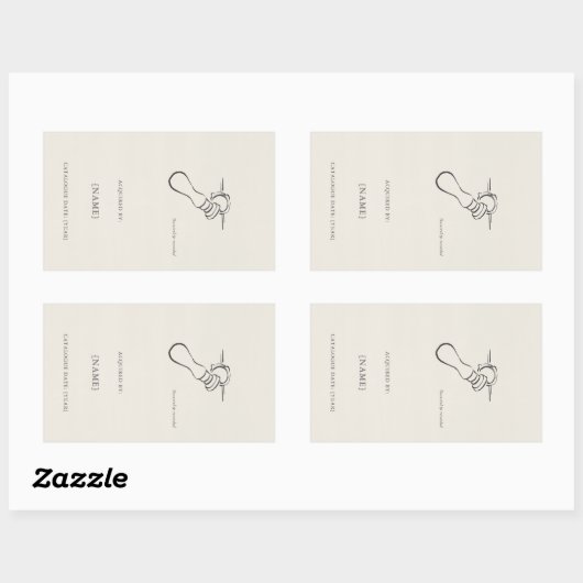 Wax Stamp Ex Libris Bookplate -Library Label  (Vel)