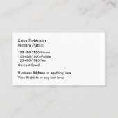 Wax Stempel Grafische Notaris Openbare Visitekaart Visitekaartje (Achterkant)