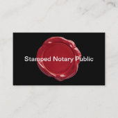 Wax Stempel Grafische Notaris Openbare Visitekaart Visitekaartje (Voorkant)