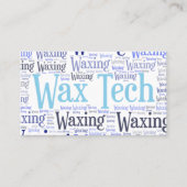 Wax tech blauw visitekaartje (Voorkant)