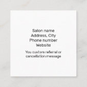 Wax-technologie Vierkante Visitekaartje (Achterkant)