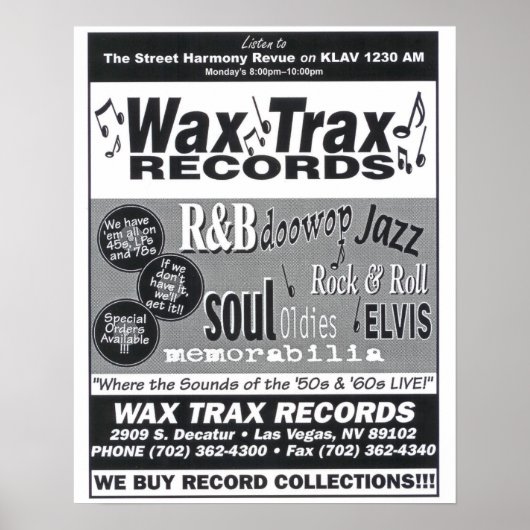 Wax Trax Records Poster (Voorkant)