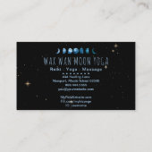 *~* Wax Wan Stars BLAUWGROEN BLUE Lunar Moon Phase Visitekaartje (Achterkant)