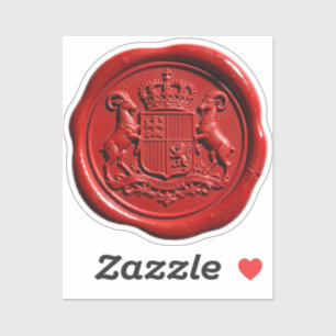 Wax zegel - Billy Geiten Crest & Kroon 1 Sticker