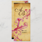 WAX ZEGEL MAGISCHE BESJES MONOGRAM, Perkament Kaart (Voorkant / Achterkant)