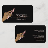 wax zwarte roze vrouw handwastechnicus busje visitekaartje (Voorkant / Achterkant)