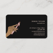 wax zwarte roze vrouw handwastechnicus busje visitekaartje (Achterkant)