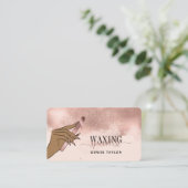 wax zwarte roze vrouw handwastechnicus busje visitekaartje (Staand voorkant)