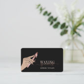 wax zwarte roze vrouw handwastechnicus busje visitekaartje (Staand voorkant)
