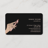 wax zwarte roze vrouw handwastechnicus busje visitekaartje (Achterkant)